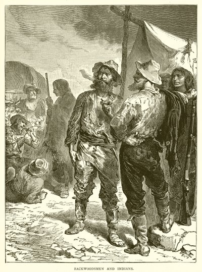 Backwoodsmen and Indians by English School