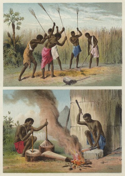 Beating Sorgo, Village Blacksmiths by English School