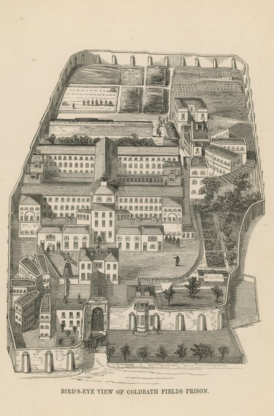 Birds Eye View of Coldbath Fields Prison by English School