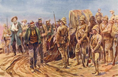 Boers Surrendering After the Battle of Paardeberg by English School