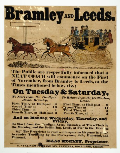 Bramley and Leeds coach timetable by English School