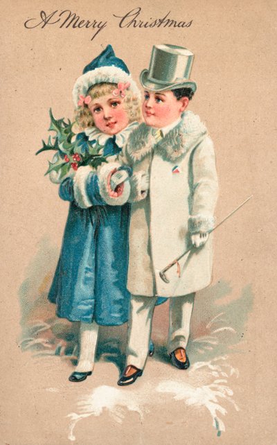 British Christmas Card by English School