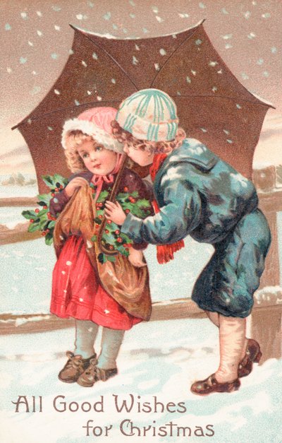 British Christmas Card by English School