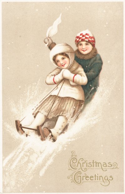 British Christmas Card by English School