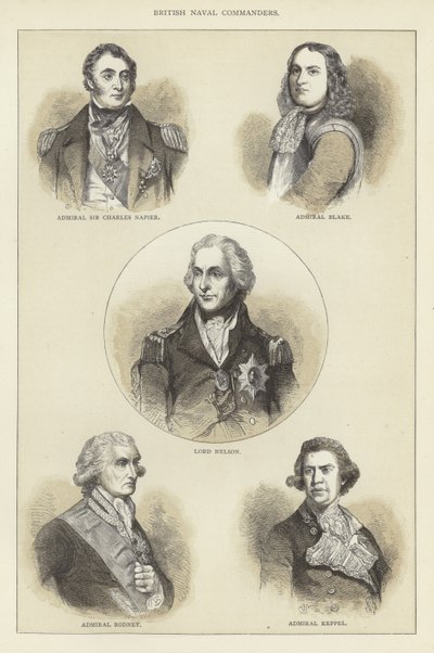 British Naval Commanders by English School