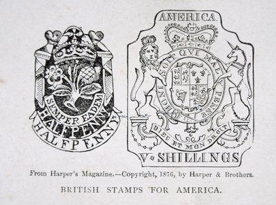British stamps for America by English School