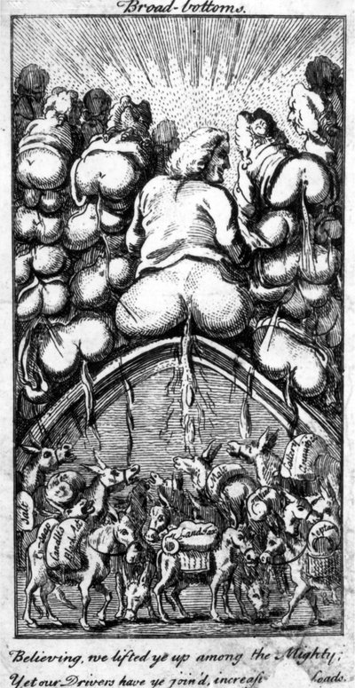 Broad Bottoms, 1745 by English School