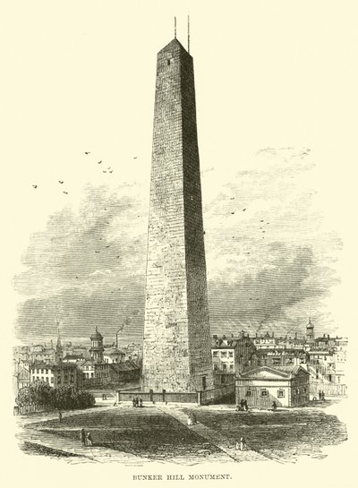 Bunker Hill Monument by English School