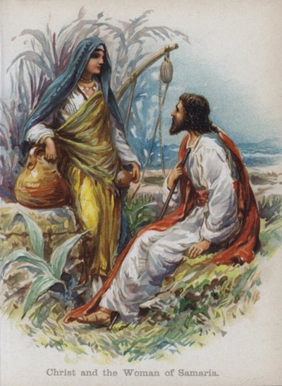 Christ and the Woman of Samaria by English School