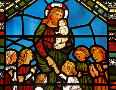 Christ Blessing Children by English School