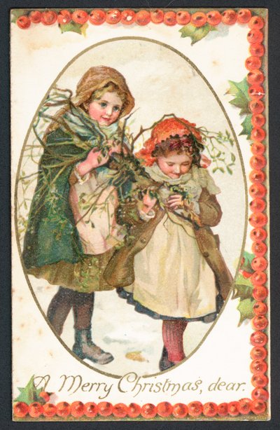 Christmas card - A Merry Christmas, dear by English School