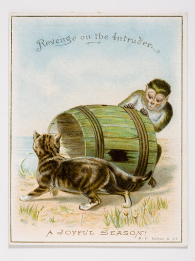 Christmas card, c.1885-95 by English School