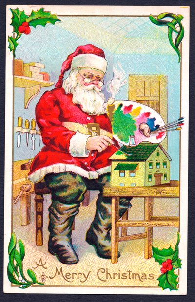 Christmas Postcard by English School