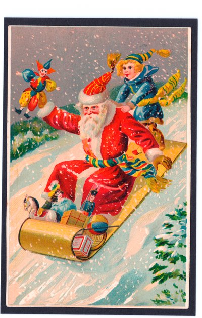 Christmas Postcard by English School