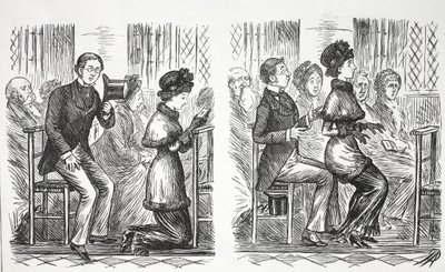 Church Manners, Illustration from Punch by English School