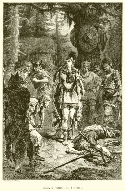 Clovis Punishing a Rebel by English School