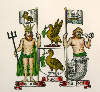 Coat of arms of Liverpool, England by English School