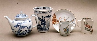 Collection of Liverpool porcelain by English School