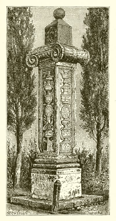 Column of the French at Ravenna by English School