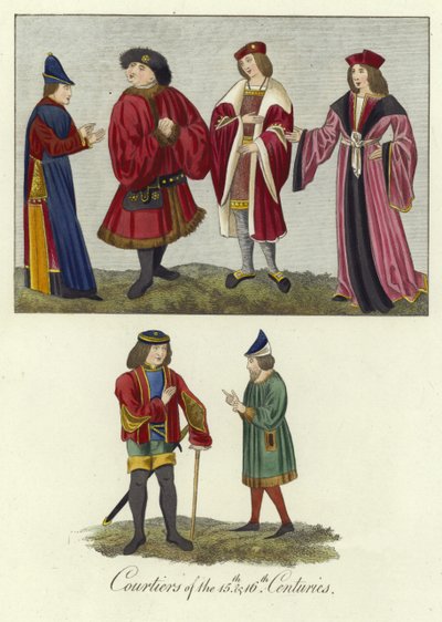 Courtiers of the 15th and 16th Centuries by English School