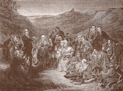 Covenanters Preaching by English School
