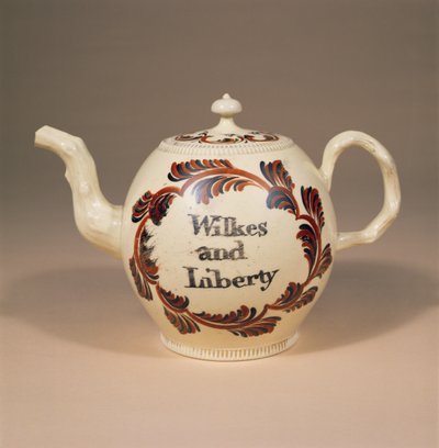 Creamware teapot, Cockpit Hill, Derby, c.1763 by English School