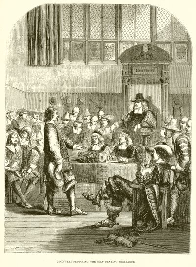 Cromwell Proposing the Self-Denying Ordinance by English School