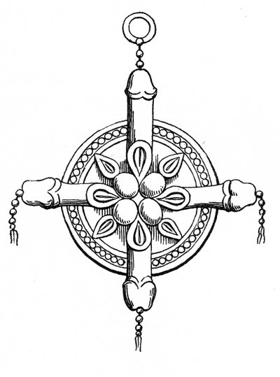 Crux Ansata depicting male and female genitalia by English School