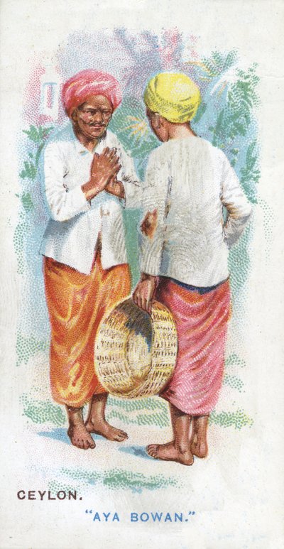 Customary Greeting in Ceylon by English School
