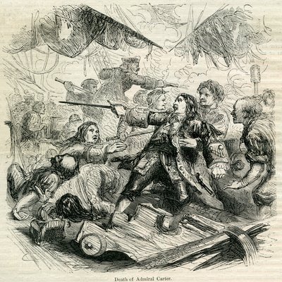 Death of Admiral Carter, 1692 by English School