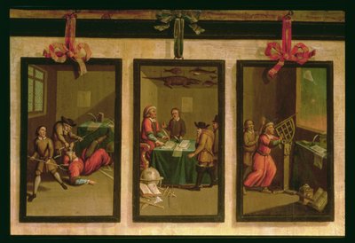 Detail of Panelling in the Dutch Parlour by English School
