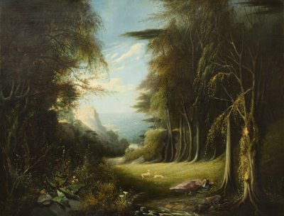 Diana Asleep in a Woodland Glade by English School