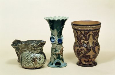 Doulton Vases, 1880s by English School