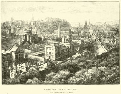 Edinburgh, from Calton Hill by English School