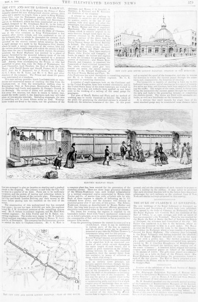 Electric Tram, 1890 by English School