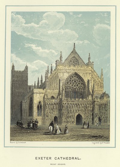 Exeter Cathedral, West Front by English School