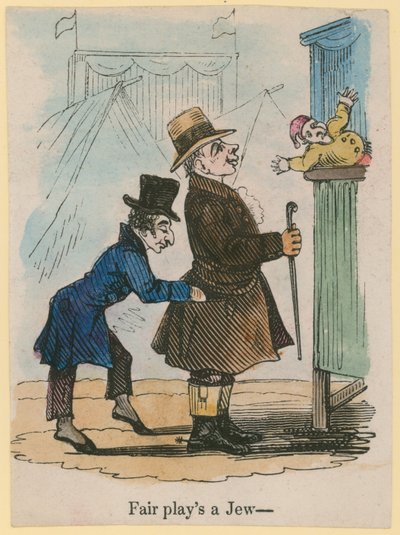 Fair plays a Jew; cartoon by English School