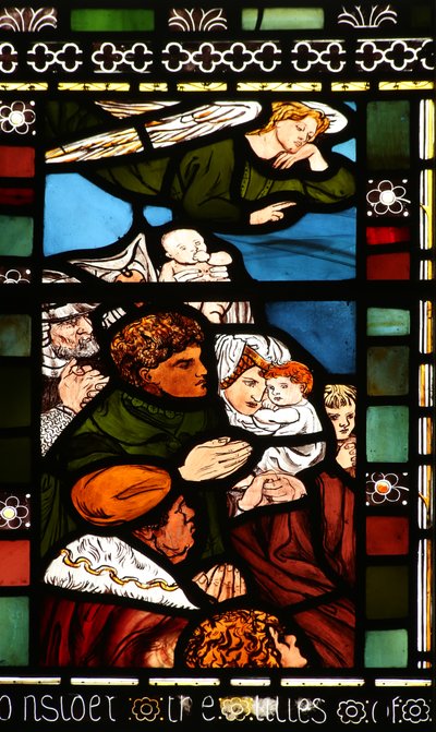 Figures Attending the Sermon on the Mount by English School