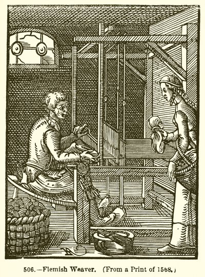 Flemish Weaver by English School