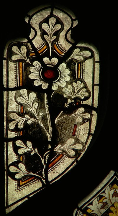 Floral tracery light window by English School