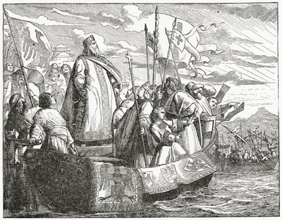 Friedrich crossing to Asia Minor, 1882 by English School