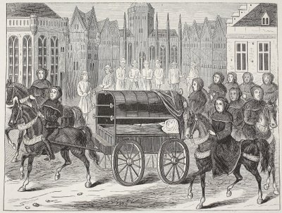 Funeral of Richard II by English School