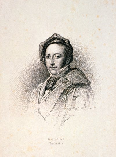 Gioacchino Antonio Rossini (1792-1868) 1820 by English School