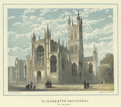 Gloucester Cathedral, the Lady Chapel (colour litho) by English School