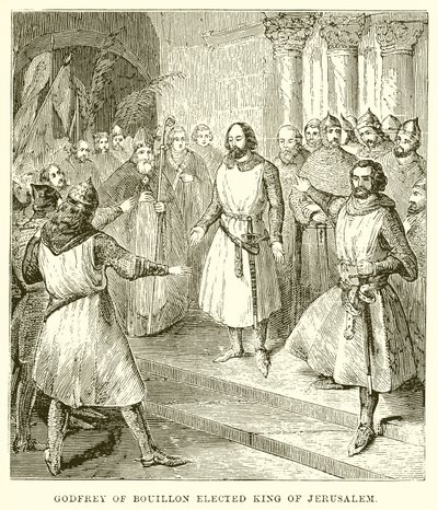 Godfrey of Bouillon Elected King of Jerusalem by English School