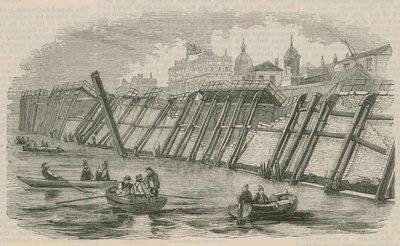 Greenwich Pier After the Fall by English School