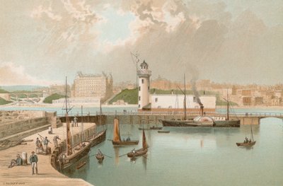 Harbour and Lighthouse--Scarborough by English School