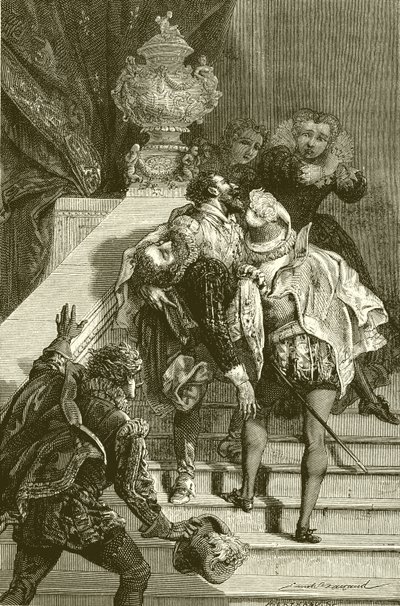 Henry IV Wounded, Taken to the Louvre by English School