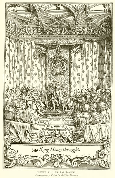 Henry VIII in Parliament by English School