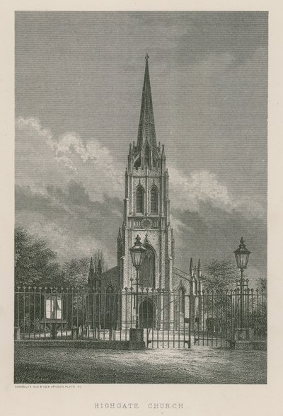 Highgate Church, London by English School